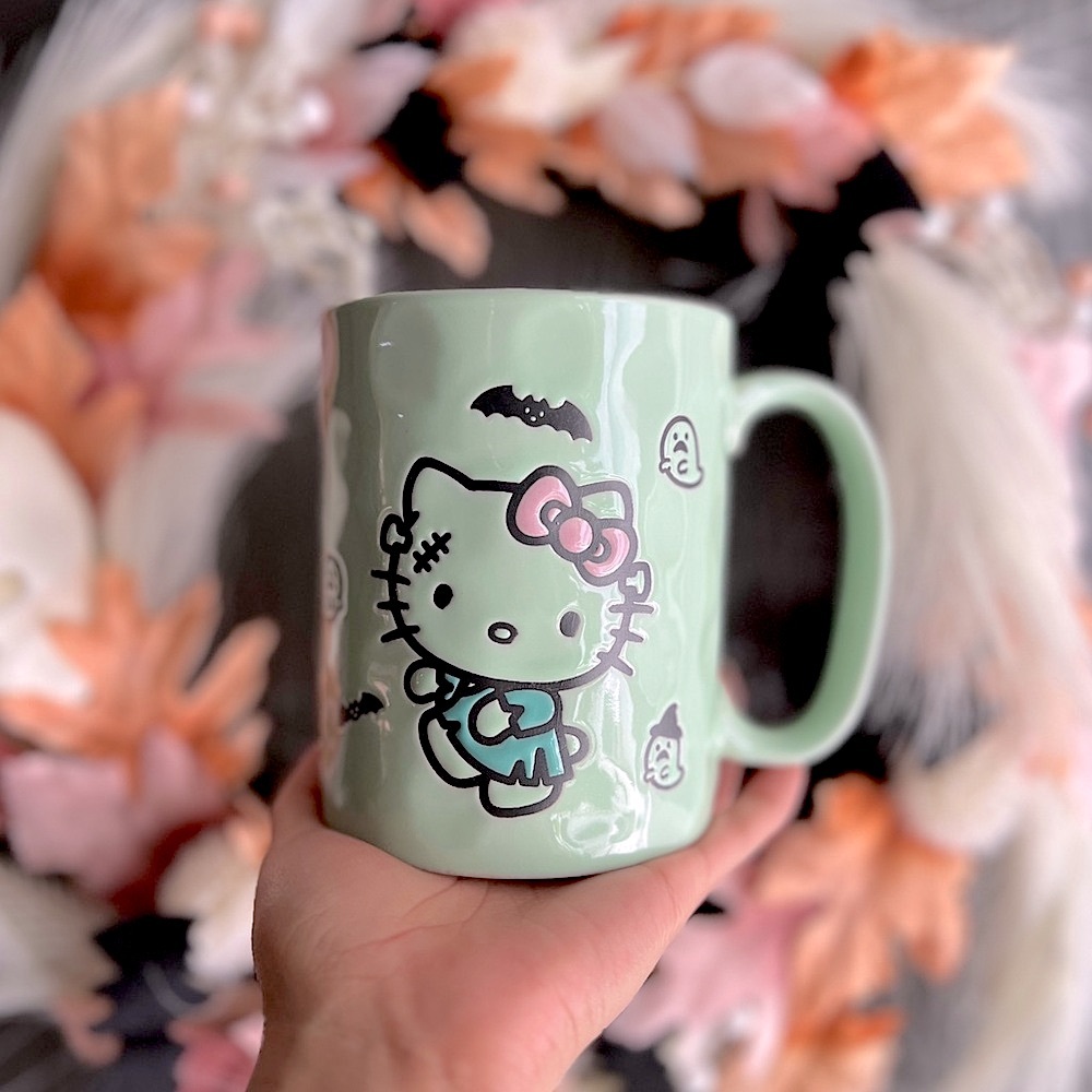 ✨NEW💚Sanrio Hello Kitty Halloween Frankenstein 2024 Mug🧟‍♀️